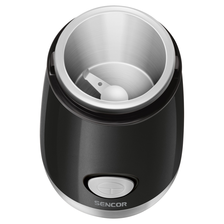 Sencor - Elektrische koffiebonenmolen 60 g 150W/230V zwart/mat chroom