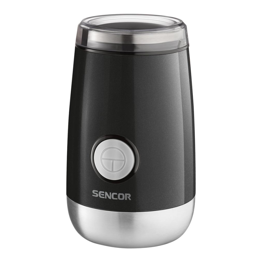 Sencor - Elektrische koffiebonenmolen 60 g 150W/230V zwart/mat chroom