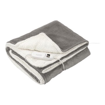 Sencor - Elektrische verwarmingsdeken 160W/230V 180x130 cm grijs