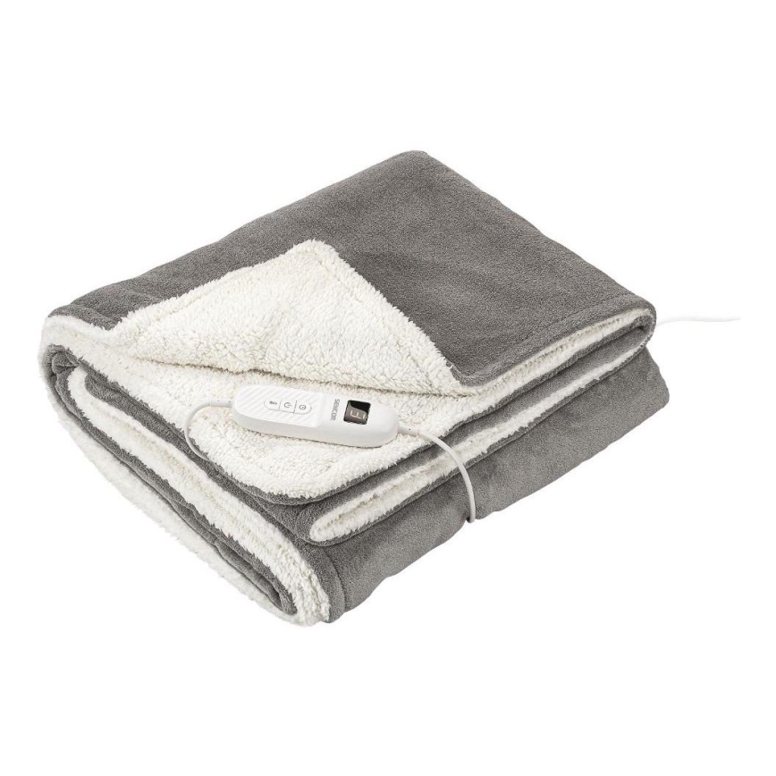 Sencor - Elektrische verwarmingsdeken 160W/230V 180x130 cm grijs