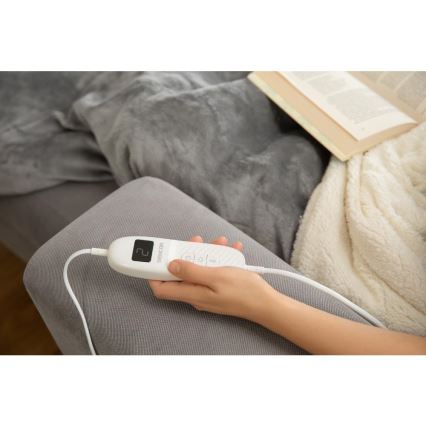 Sencor - Elektrische verwarmingsdeken 160W/230V 180x130 cm grijs