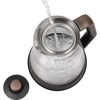 Sencor - Elektrische waterkoker met temperatuurregeling 1,5 l 2150 W/230 V zwart/roségoud