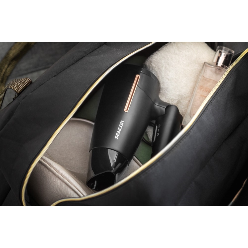 Sencor - Föhn 1600W/230V zwart/goud