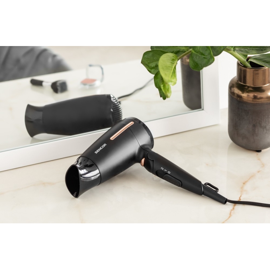 Sencor - Föhn 1600W/230V zwart/goud