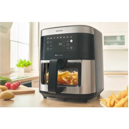 Sencor - Friteuse à air chaud 9 l 1700W/230V noir/chrome mat