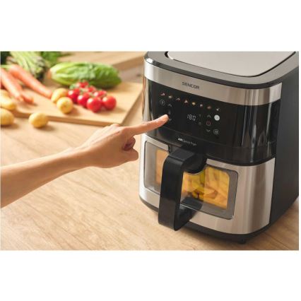 Sencor - Friteuse à air chaud 9 l 1700W/230V noir/chrome mat