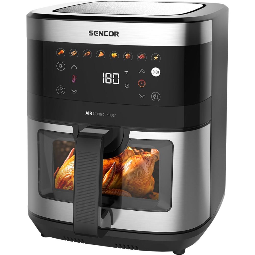Sencor - Friteuse à air chaud 9 l 1700W/230V noir/chrome mat