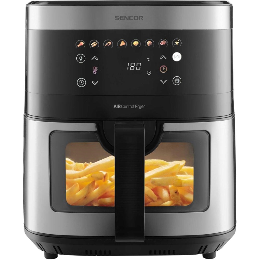 Sencor - Friteuse à air chaud 9 l 1700W/230V noir/chrome mat