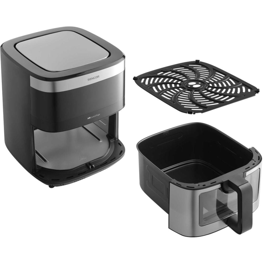 Sencor - Friteuse à air chaud 9 l 1700W/230V noir/chrome mat