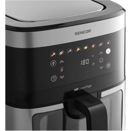 Sencor - Friteuse à air chaud 9 l 1700W/230V noir/chrome mat