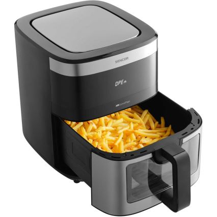 Sencor - Friteuse à air chaud 9 l 1700W/230V noir/chrome mat