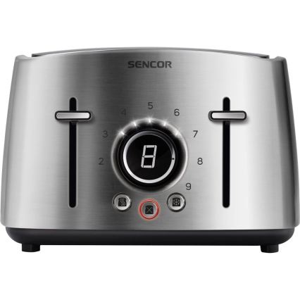 Sencor - Grille-pain à 4 fentes 1600W/230V, chrome mat