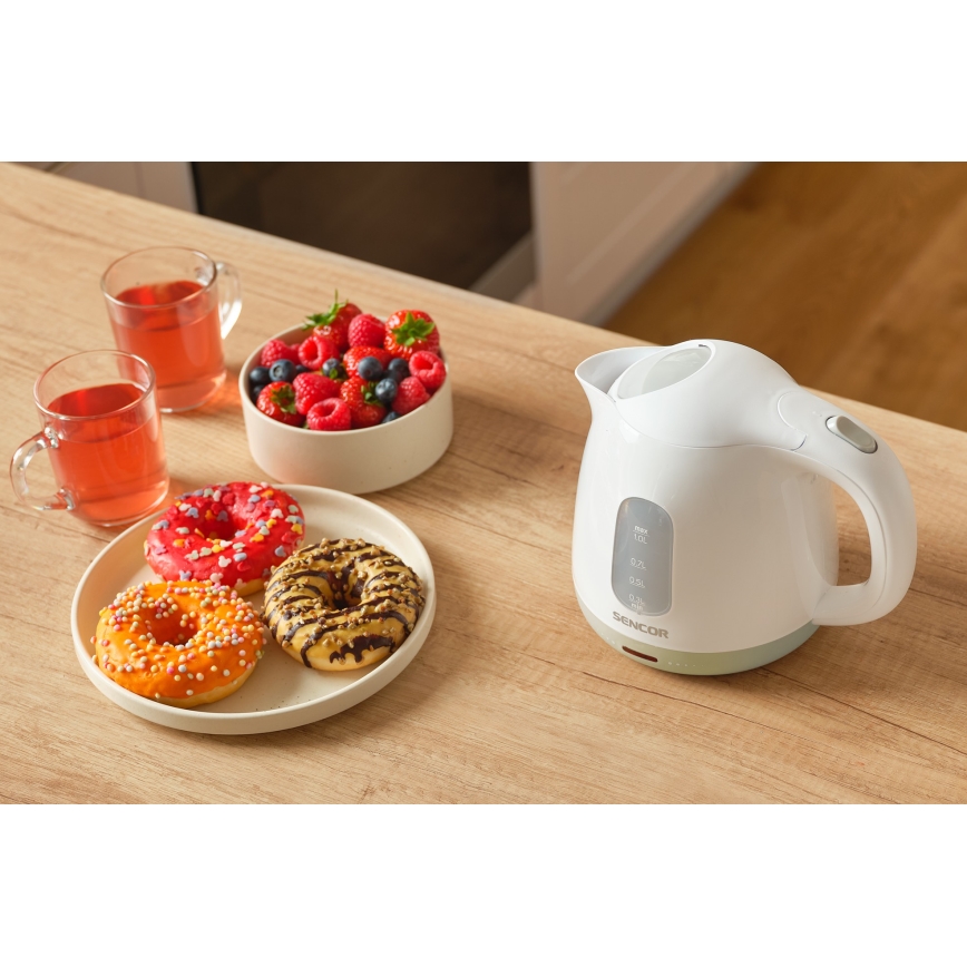 Sencor - Ketel 1 l 1100W/230V wit/beige