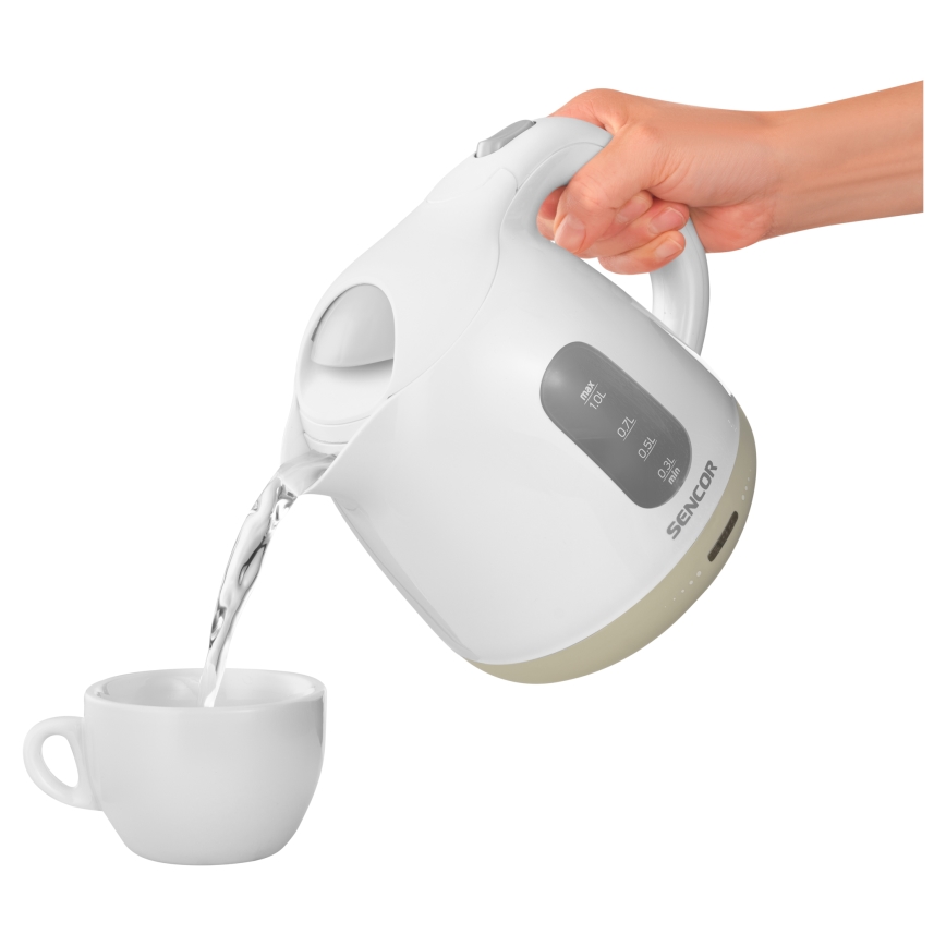 Sencor - Ketel 1 l 1100W/230V wit/beige