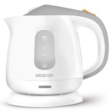 Sencor - Ketel 1 l 1100W/230V wit/grijs