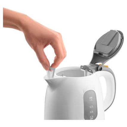 Sencor - Ketel 1 l 1100W/230V wit/grijs