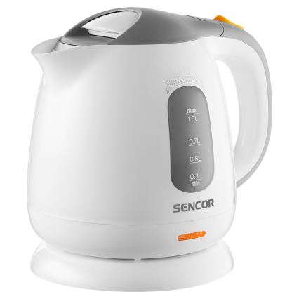 Sencor - Ketel 1 l 1100W/230V wit/grijs