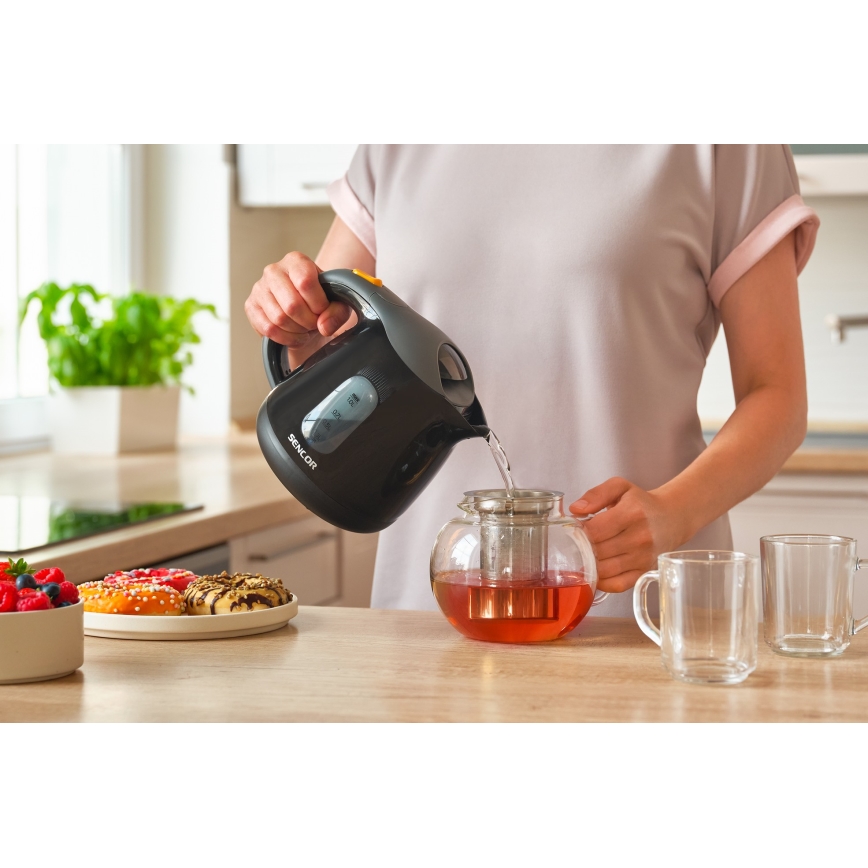Sencor - Ketel 1 l 1100W/230V zwart/grijs