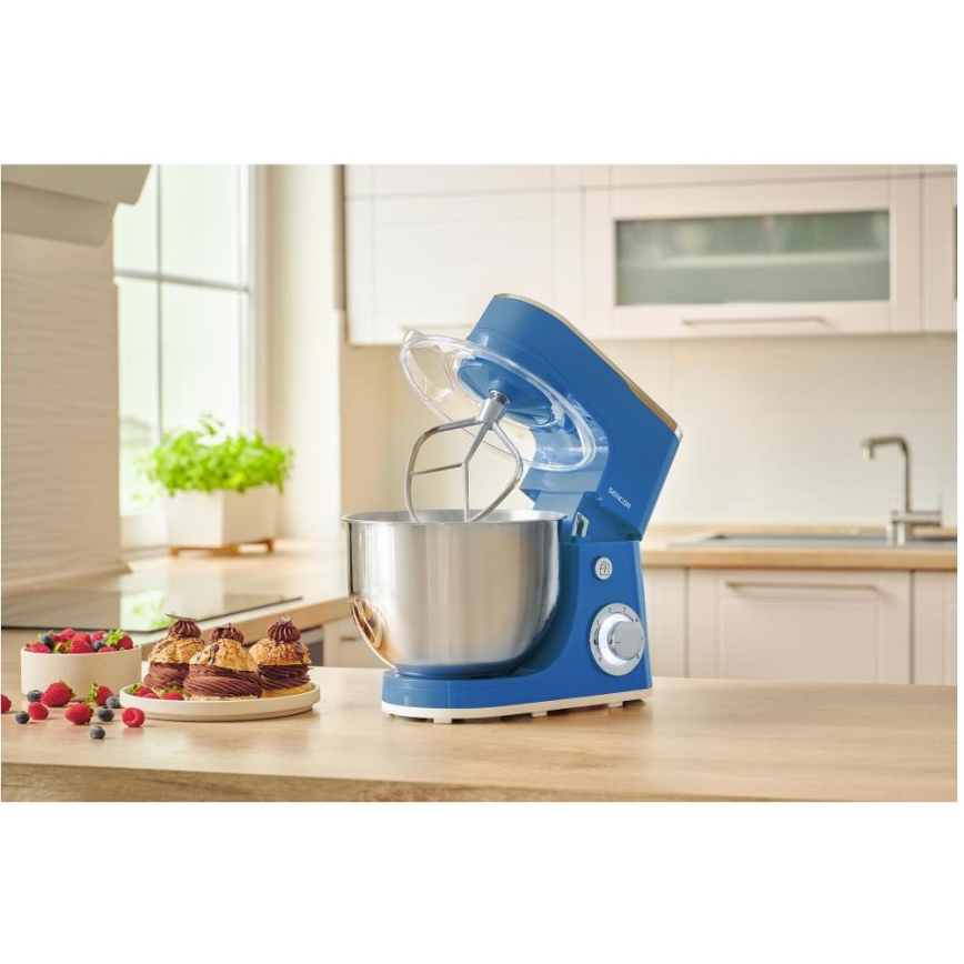 Sencor - Keukenmachine met roestvrijstalen kom 1300W/230V blauw