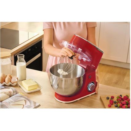 Sencor - Keukenmachine met roestvrijstalen mengkom 1300W/230V rood