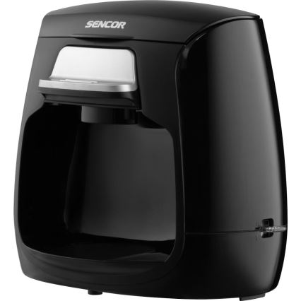 Sencor - Koffiezetapparaat met twee mokken 500W/230V zwart