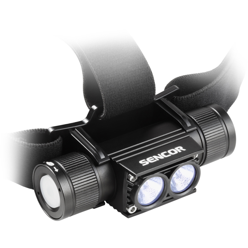 Sencor - Lampe frontale rechargeable en aluminium LED/5W/2600 mAh IP65
