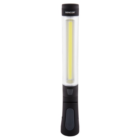 Sencor - Lampe torche LED/3W/COB + LED/1W/4xAAA