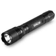 Sencor - LED Aluminium zaklamp LED/5W/6xAA IP44 zwart