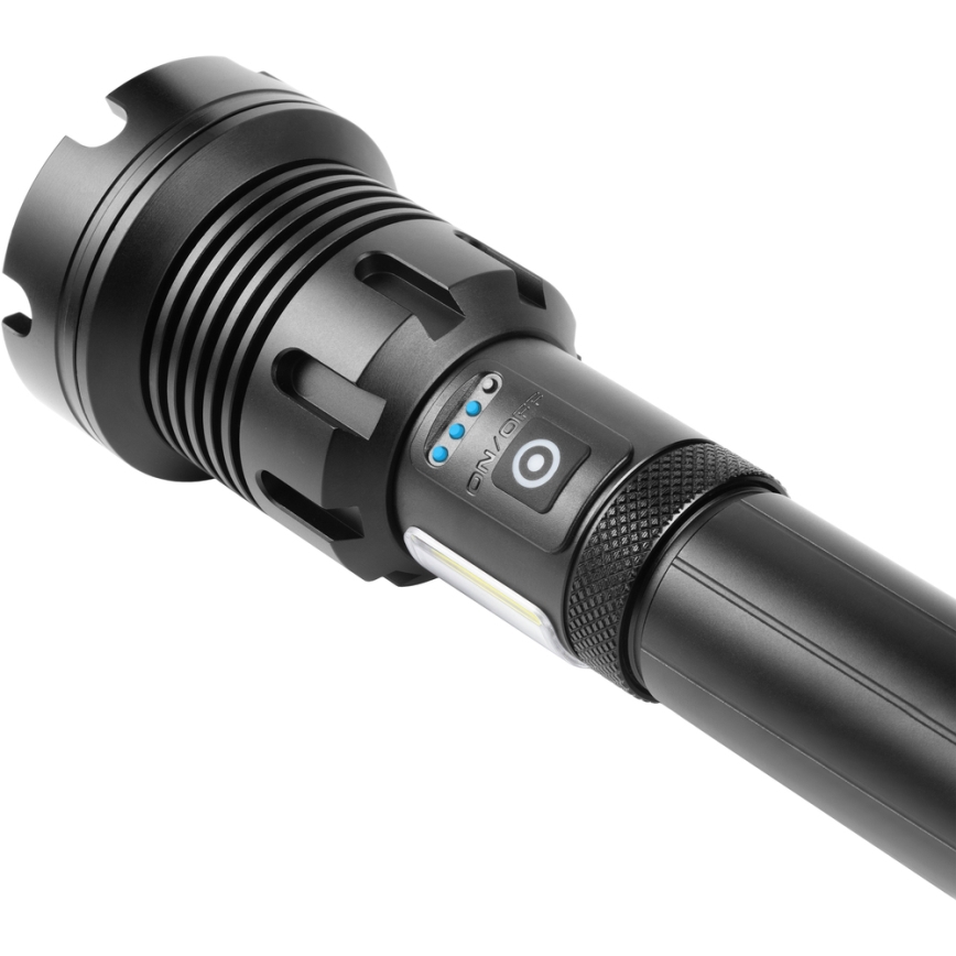 Sencor - LED Oplaadbare aluminium zaklamp met powerbankfunctie LED/10W/4400 mAh 2000 lm IP44
