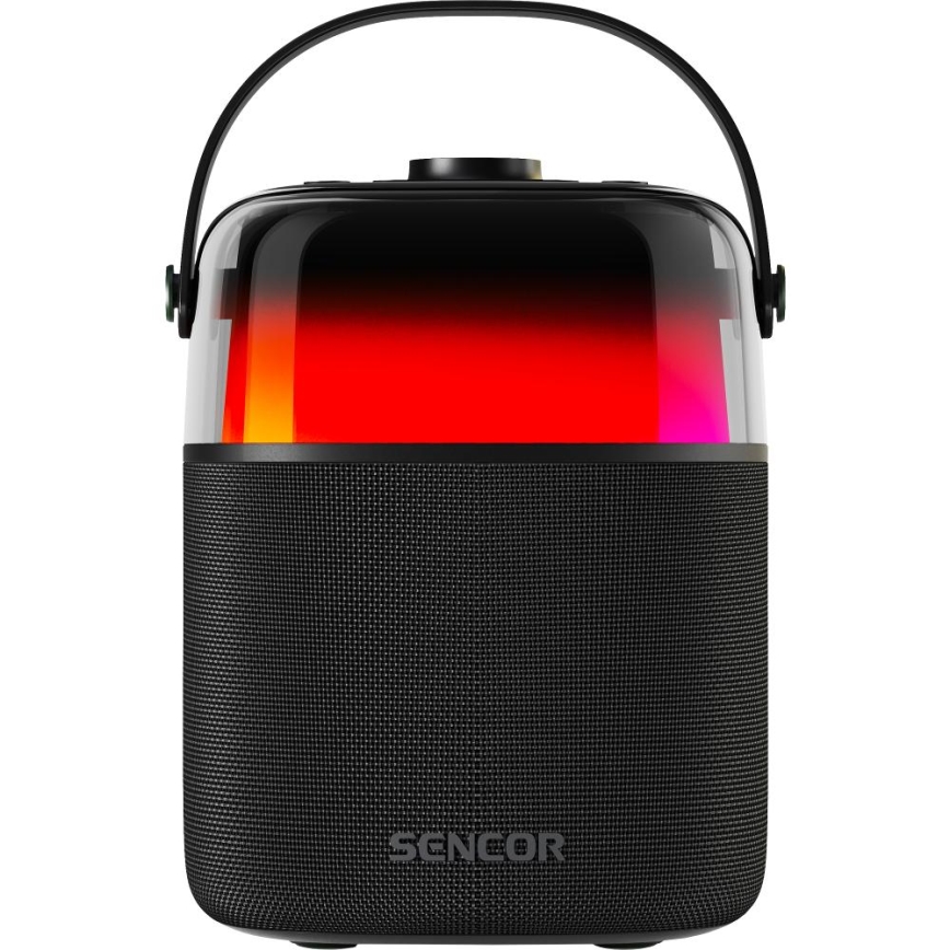 Sencor - LED RGB Luidspreker met draadloze microfoons 35W 8000 mAh IPX5 zwart
