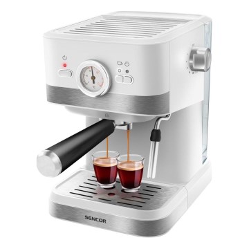 Sencor - Machine à café à levier espresso 1050W/230V blanc/chrome mat