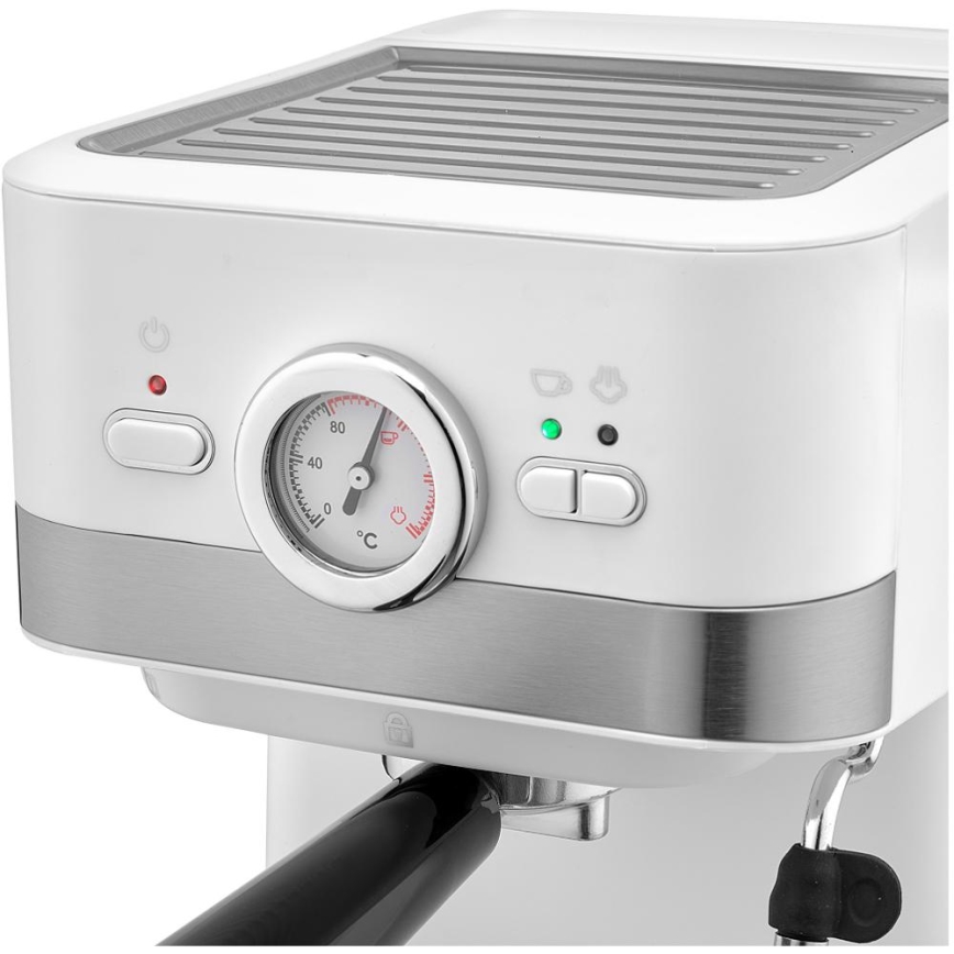 Sencor - Machine à café à levier espresso 1050W/230V blanc/chrome mat