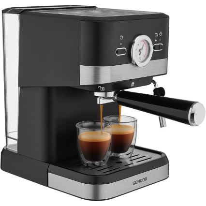 Sencor - Machine à café à levier espresso 1050W/230V noir/chrome mat