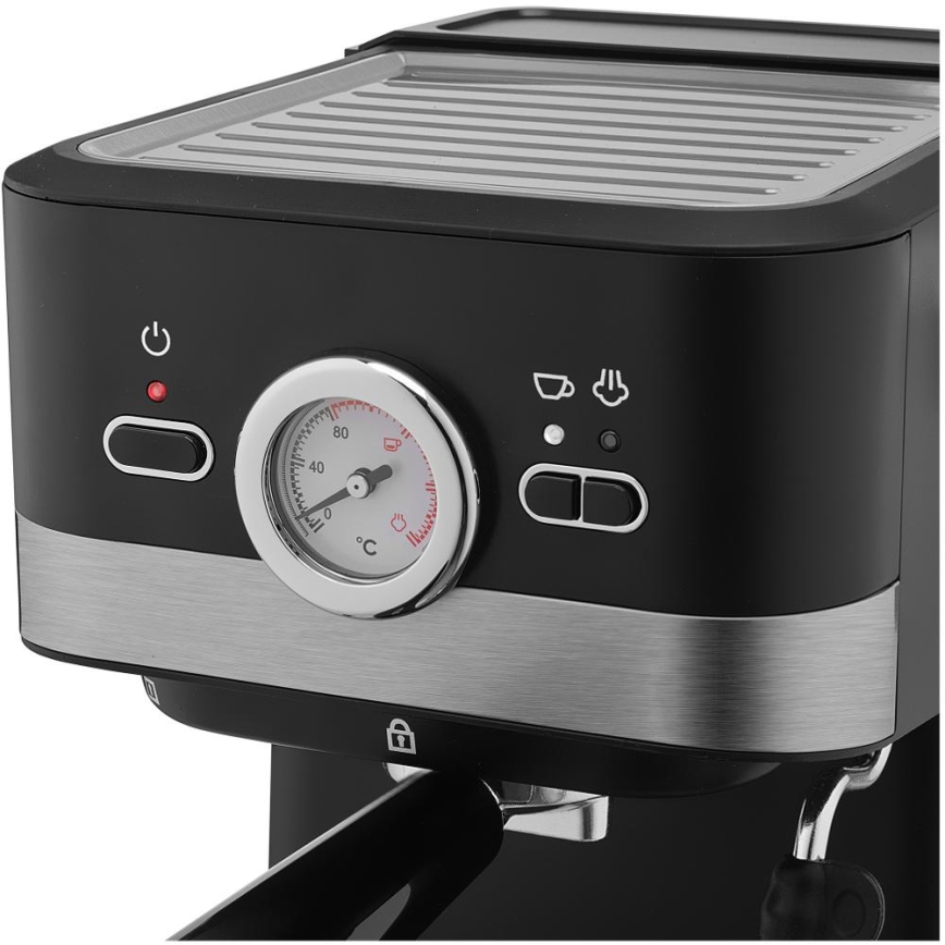Sencor - Machine à café à levier espresso 1050W/230V noir/chrome mat