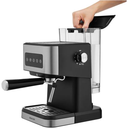 Sencor - Machine à expresso manuelle 1050 W/230 V noir/chrome mat