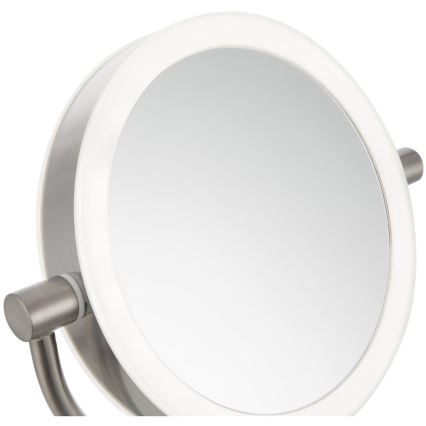 Sencor - Make-up spiegel met LED-achtergrondverlichting LED/5W/230V roestvrij