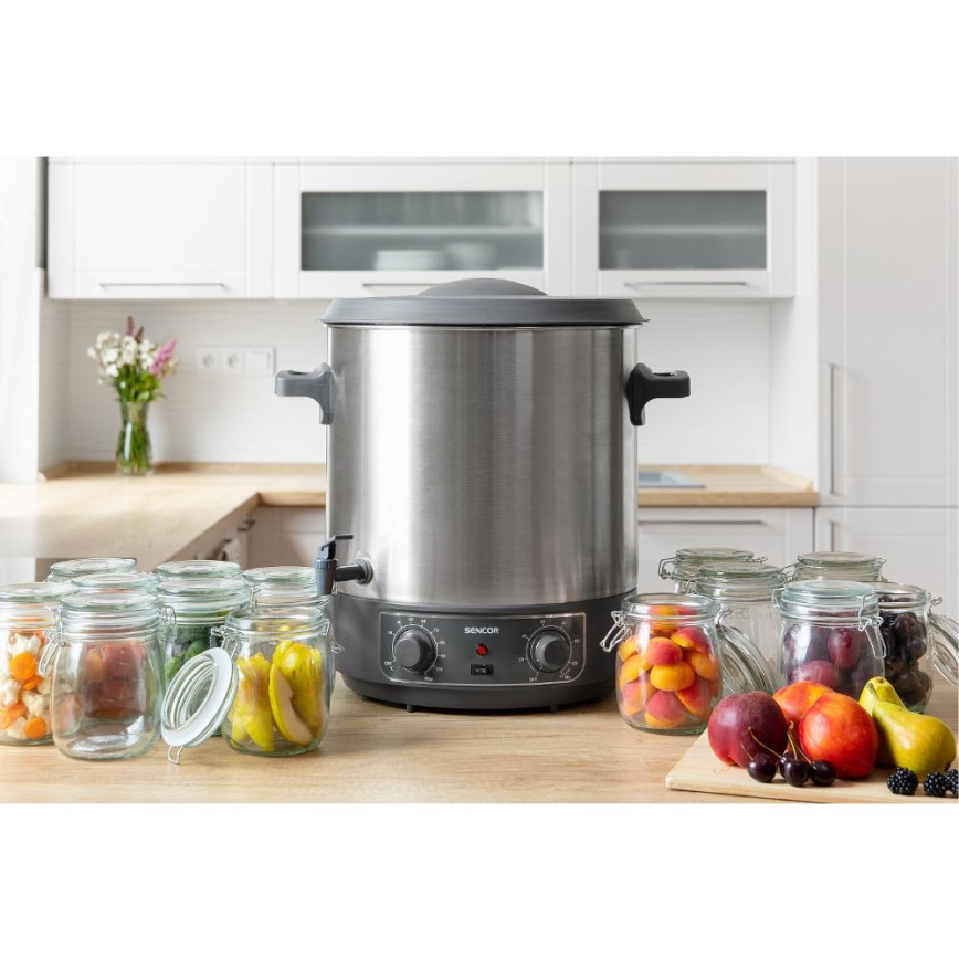 Sencor - Marmite de mise en conserve 27 l 1800W/230V inox/gris