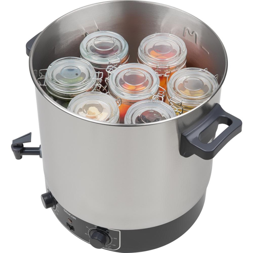Sencor - Marmite de mise en conserve 27 l 1800W/230V inox/gris