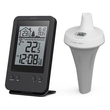 Sencor - Meetstation met draadloze zwembadvlottersensor 2xAA + 2xAA IPX7