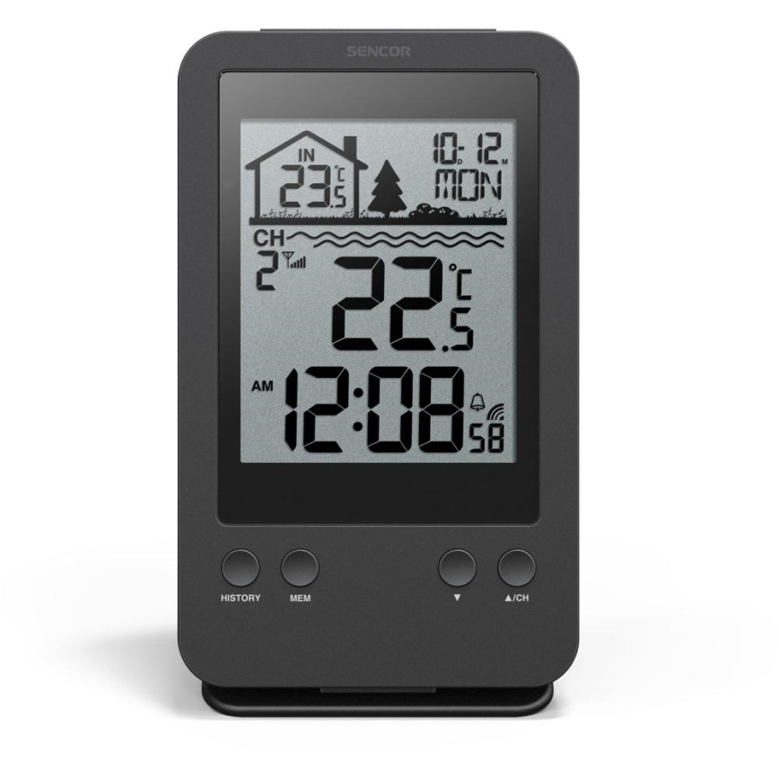 Sencor - Meetstation met draadloze zwembadvlottersensor 2xAA + 2xAA IPX7