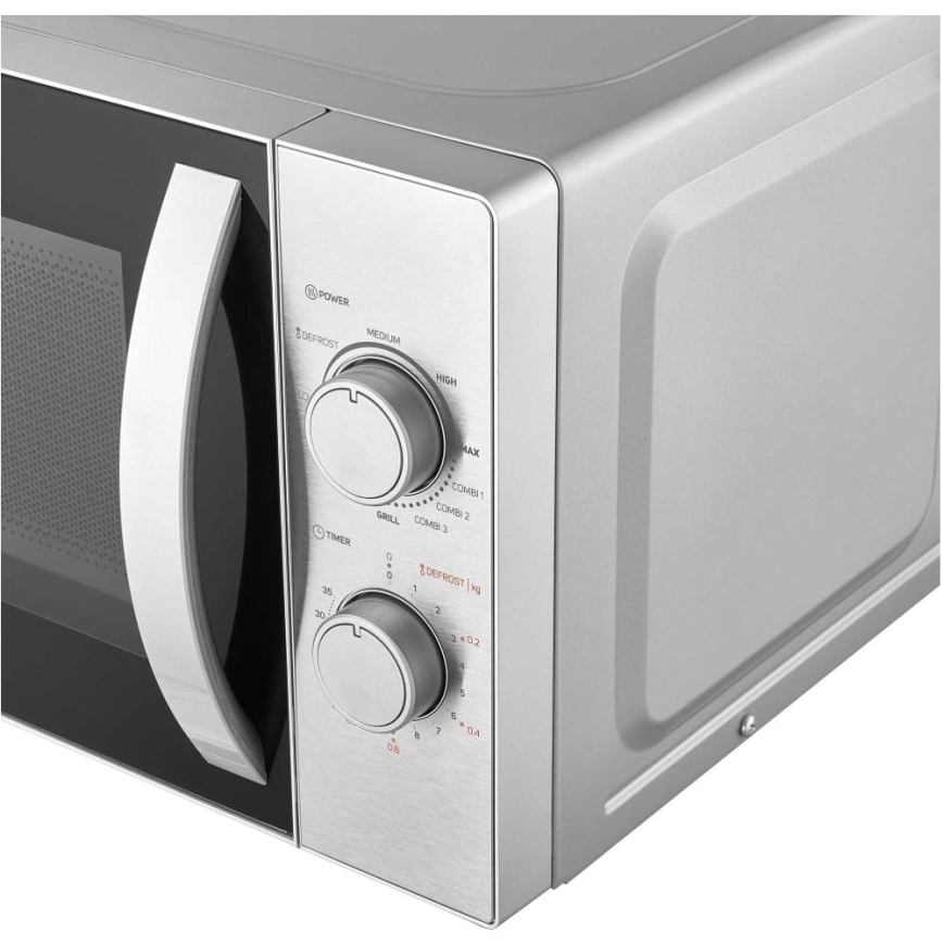 Sencor - Micro-ondes avec fonction gril 700W/1000W/230V 20 l chrome mat