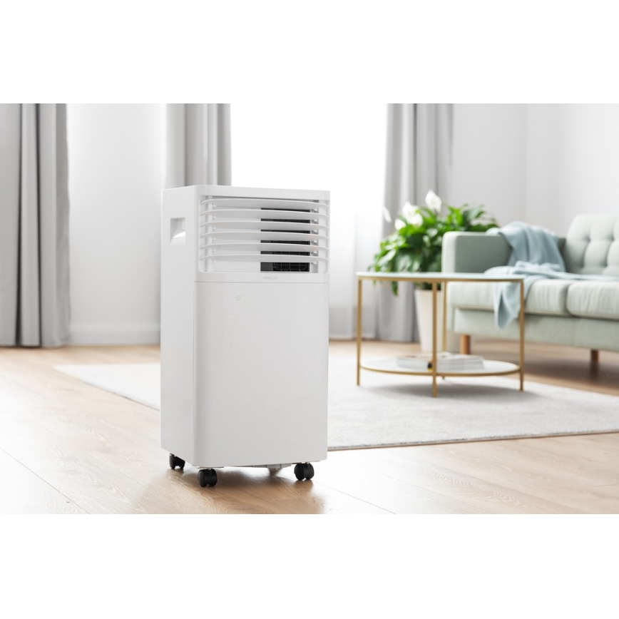 Sencor- Mobiele airconditioning met LCD-display 3in1 930W/230V 7000 BTU Wi-Fi wit + afstandsbediening