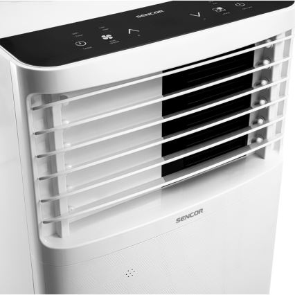Sencor- Mobiele airconditioning met LCD-display 3in1 930W/230V 7000 BTU Wi-Fi wit + afstandsbediening