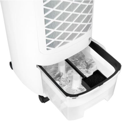 Sencor - Mobiele luchtkoeler met LED-display 3-in-1 45W/230V wit + afstandsbediening