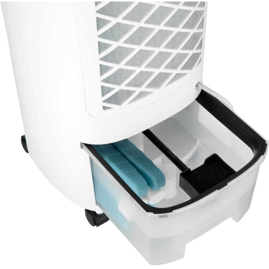 Sencor - Mobiele luchtkoeler met LED-display 3-in-1 45W/230V wit + afstandsbediening