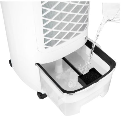 Sencor - Mobiele luchtkoeler met LED-display 3-in-1 45W/230V wit + afstandsbediening