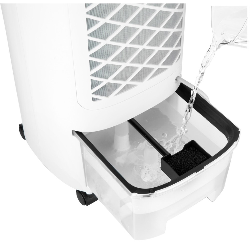 Sencor - Mobiele luchtkoeler met LED-display 3-in-1 45W/230V wit + afstandsbediening