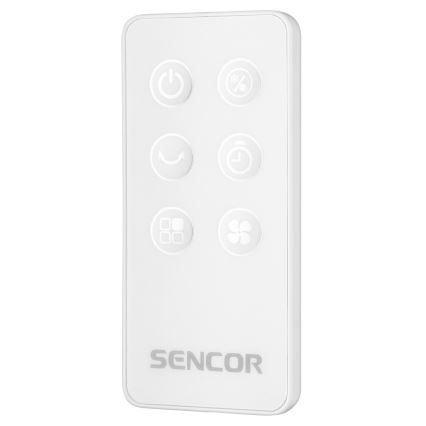 Sencor - Mobiele luchtkoeler met LED-display 3-in-1 45W/230V wit + afstandsbediening