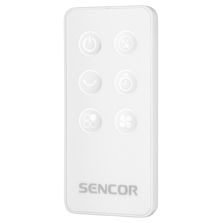 Sencor - Mobiele luchtkoeler met LED-display 3-in-1 45W/230V wit + afstandsbediening