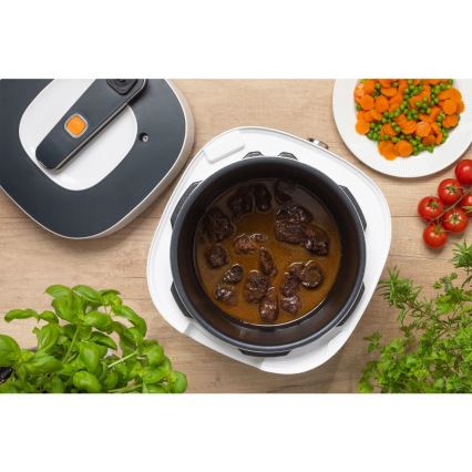 Sencor - Multifunctionele elektrische snelkookpan 5,5 l 1000W/230V wit/zwart